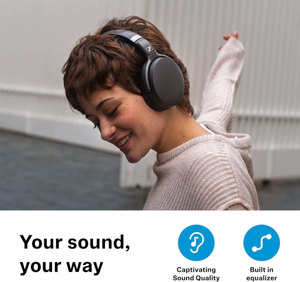 Sennheiser HD 450BT Wireless Over-Ear Bluetooth 5.0 Headphone With Active Noise Cancallation (Local Warranty)