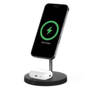 [SG] Belkin BOOST UP CHARGE PRO 2-in-1 Wireless Charger Stand with MAGnetic Safe – For iPhone and AirPods